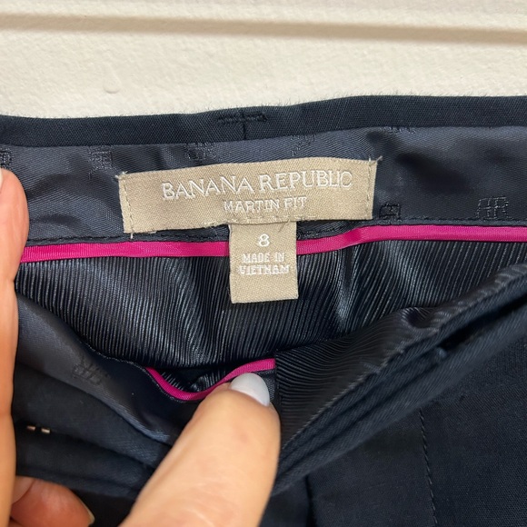 Banana Republic Navy Straight Leg Women’s Pants Martin Fit - Picture 2 of 11